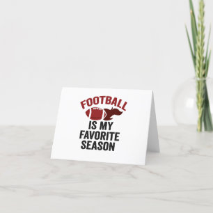 Funnny Fantasy Football Is my Favorite Season Letterpress Thank You Card