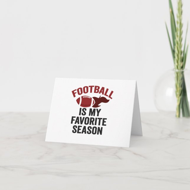 Funnny Fantasy Football Is my Favorite Season Thank You Card (Front)
