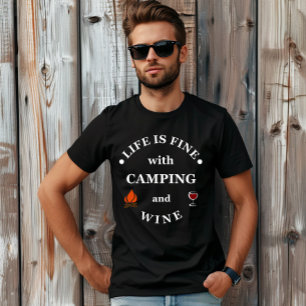 Funnt camping and wine sayings T-Shirt