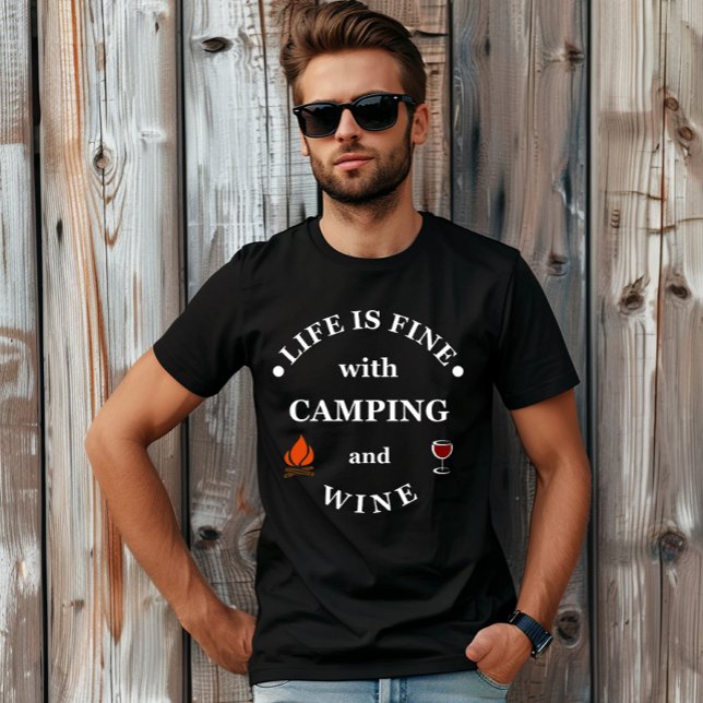 Funnt camping and wine sayings T-Shirt (Creator Uploaded)