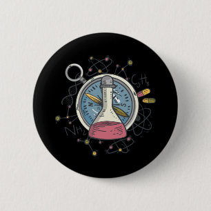 Funny Сhemistry Science Pun Button