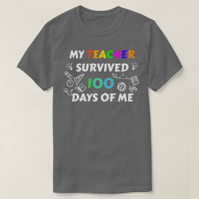 Funny 100 days of school T-Shirt (Design Front)