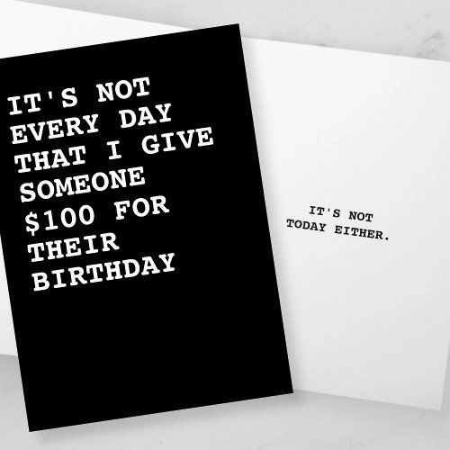 Funny $100 for your birthday 
