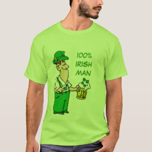 Funny 100% IRISH MAN T-Shirt
