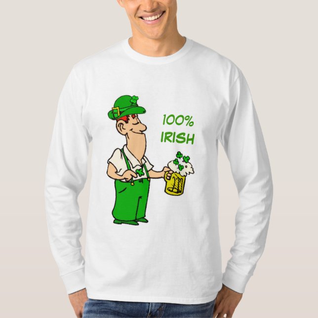 Funny 100% Irish T-Shirt (Front)