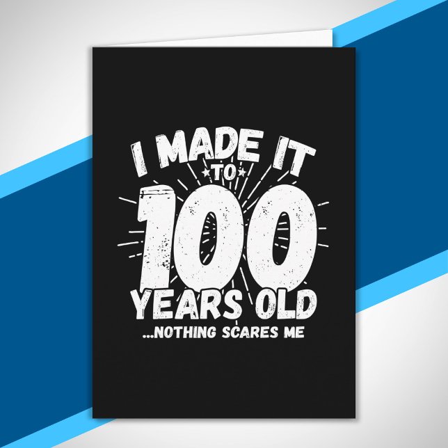 Funny 100th Birthday Quote Sarcastic 100 Year Old Card (Creator Uploaded)