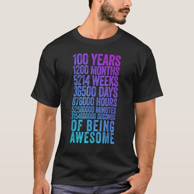 Funny 100th Birthday Shirt Old Meter Funny 100 Yea (Front)
