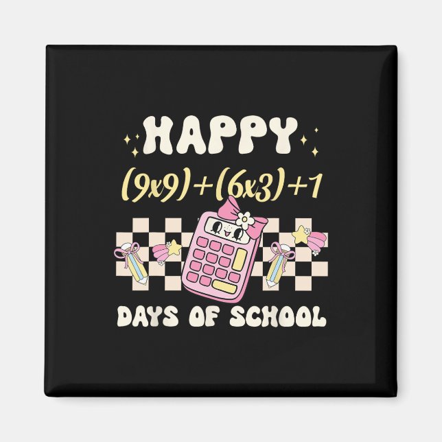 Funny 100th Day Math Formula 100 Days Of School Ma Magnet (Front)