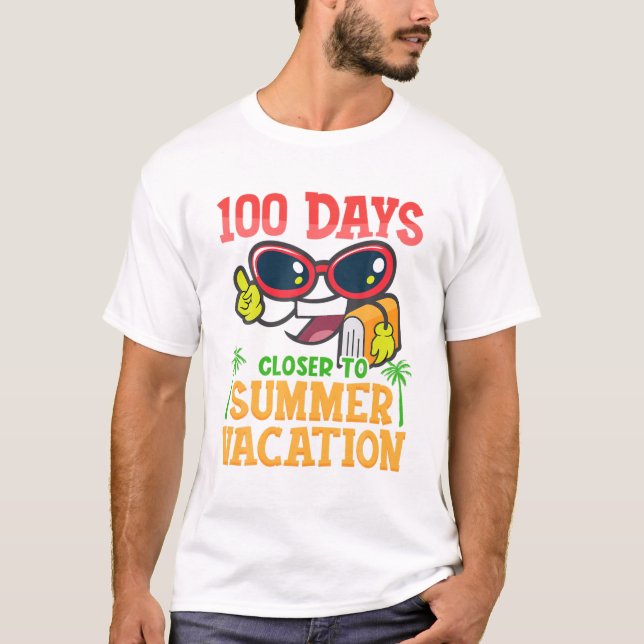 Funny 100Th Day Of School Kids Student Vacation Lo T-Shirt (Front)