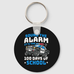 Funny 100th Day Of School Police Car 100 Days Of S Keychain