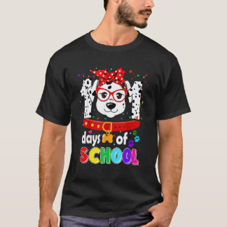 Funny 101 Days School Dog 100th Days Smarter Teach T-Shirt