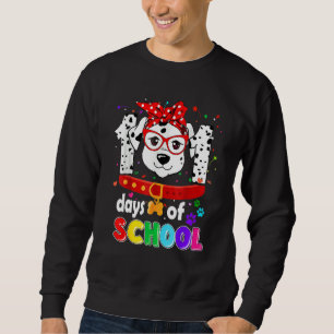 Funny 101 Days School Dog Lover Students Teachers Sweatshirt