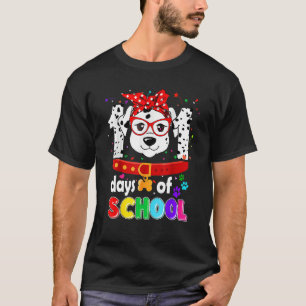 Funny 101 Days School Dog Lover Students Teachers T-Shirt