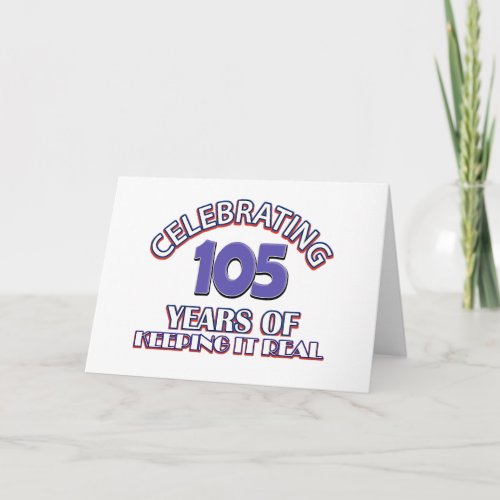 Funny 104th birthday designs card