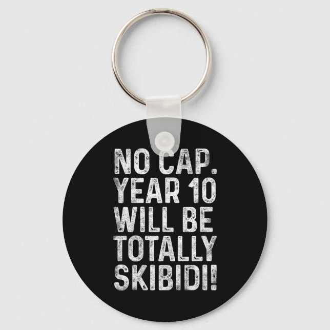 Funny 10 Year Old Bday Boy 10th Birthday Born In 2 Keychain (Front)