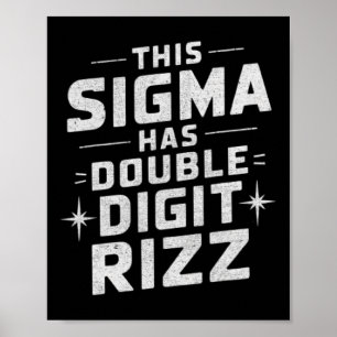 Funny 10 Year Old Birthday Rizz Sigma Brain Rot Bo Poster