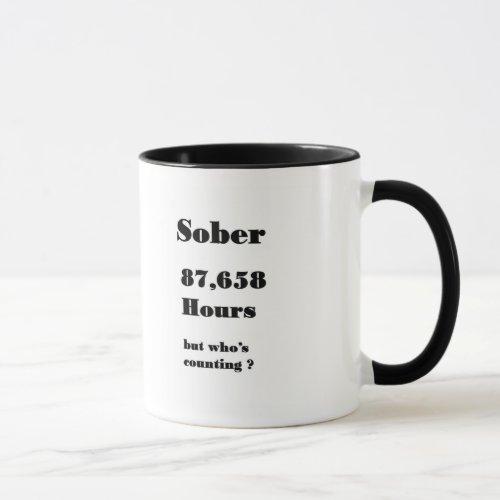 funny 10 year sobriety mug mug