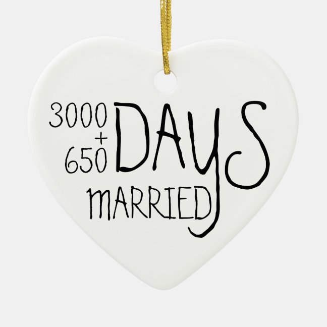 Funny 10 Years Married Ceramic Ornament