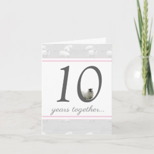 Funny 10th tin husband/ wife anniversary card