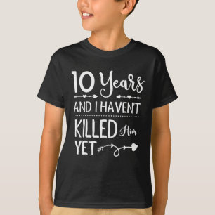 Funny 10th Wedding Anniversary 10 Years Marriage T-Shirt