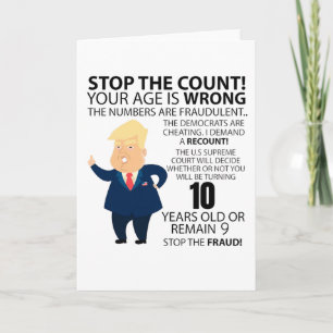 Funny 10th Year Birthday Present Happy Birth year Card