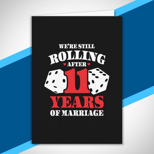 Funny 11th Anniversary Couples Married 11 Years Card