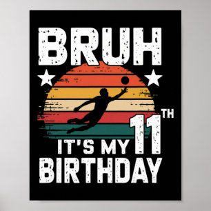 Funny 11th Birthday Soccer Goalie For Boys Poster