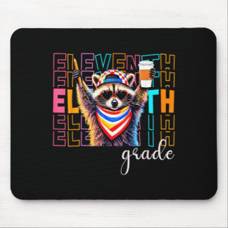Funny 11th Grade Raccoon Back To School Womens Mouse Pad