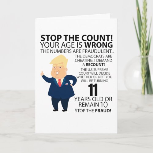 Funny 11th Year Birthday Present Happy Birth year Card