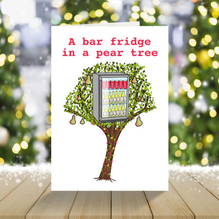 Funny 12 Days Christmas Partridge In A Pear Tree Holiday Card