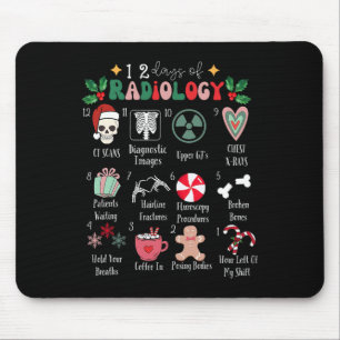 Funny 12 Days Of Radiology Christmas Radiate Xray Mouse Pad