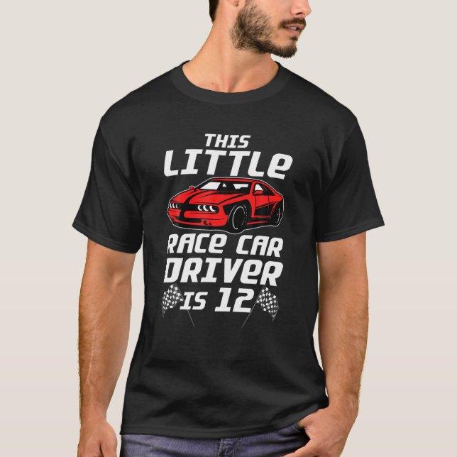Funny 12Th Birthday Gift Boys 12 Years Old Race Ca T-Shirt (Front)