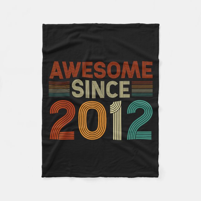 Funny 13 Year Old Awesome Since 2012 Birthday Son  Fleece Blanket (Front)