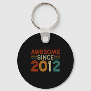 Funny 13 Year Old Awesome Since 2012 Birthday Son Keychain