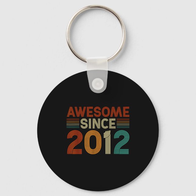 Funny 13 Year Old Awesome Since 2012 Birthday Son  Keychain (Front)