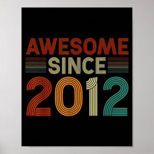 Funny 13 Year Old Awesome Since 2012 Birthday Son Poster
