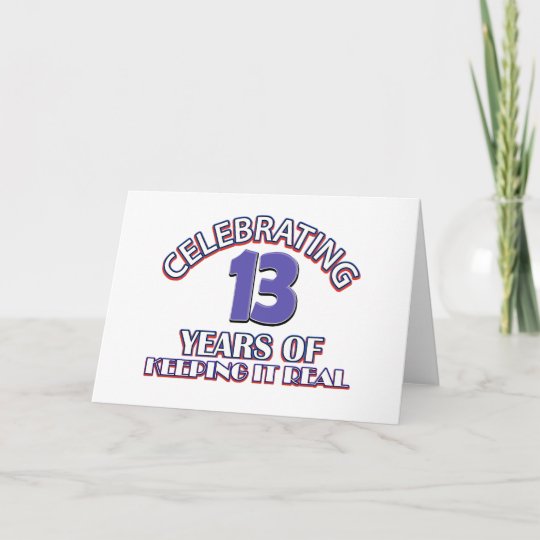 Funny 13th birthday designs card | Zazzle.com