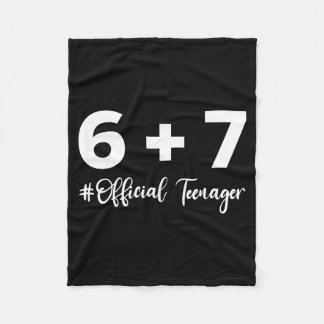 Funny 13th Birthday Teenager 6+7 Year Old Boys Kid Fleece Blanket
