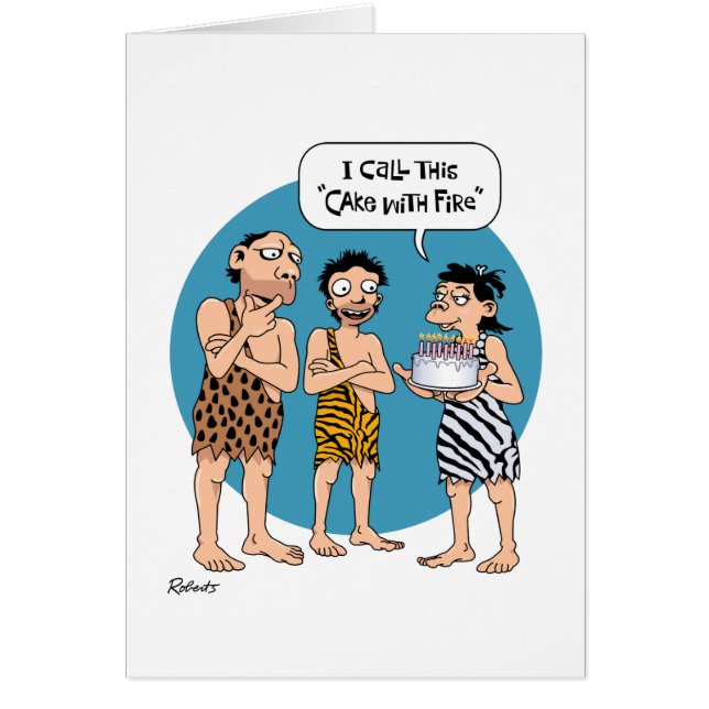 Funny 13th Cake with Fire Birthday (Front)