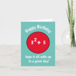 Funny 14th number birthday card for teenager<br><div class="desc">Funny birthday card for teenage boy pr girl. Change the age to 13, 14, 15, 16, 17 or any other age by changing the sum. 3 to the power of 2, equals 9. Then add any number you need to match the new age of the birthday boy or girl. 3x3...</div>