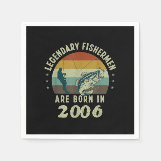 Funny 15th Birthday Fishing Gift for 15 Years Napkins