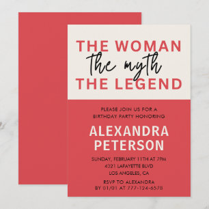 Funny 15th birthday invitations Woman Myth Legend