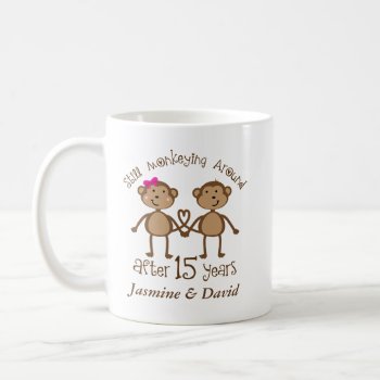 Funny 15th Wedding Anniversary His Hers Mugs by MainstreetShirt at Zazzle
