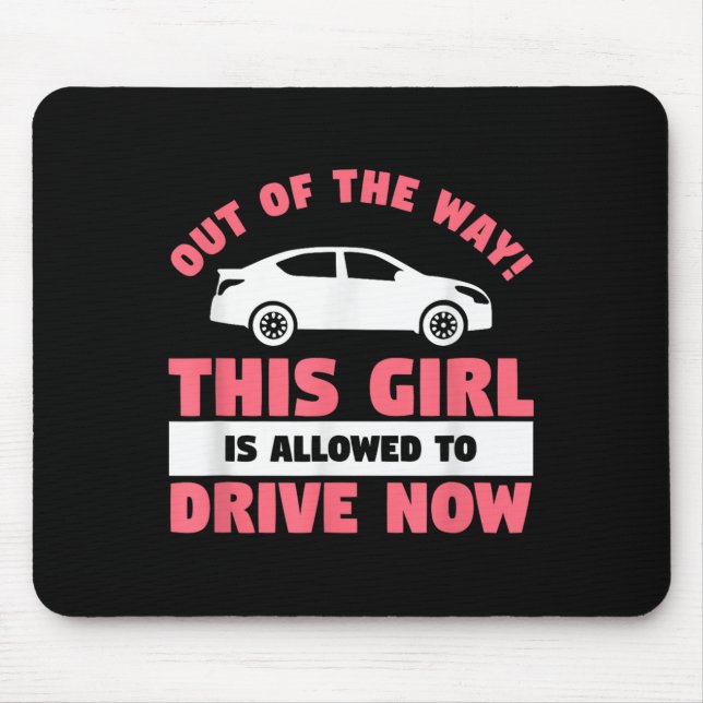 Funny 16th Birthday Driving Quote For A New Licens Mouse Pad (Front)