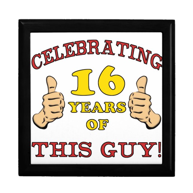 Funny 16th Birthday For Boys Jewelry Box (Front)