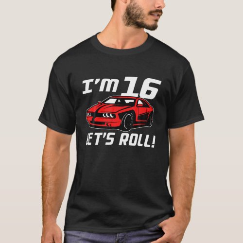 Funny 16Th Birthday Gift Race Car Driver Boys 16 Y T_Shirt