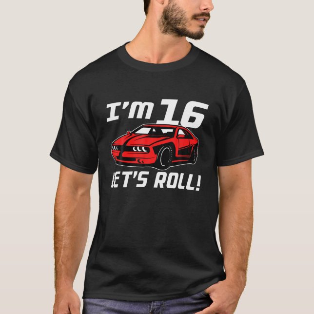 Funny 16Th Birthday Gift Race Car Driver Boys 16 Y T-Shirt (Front)