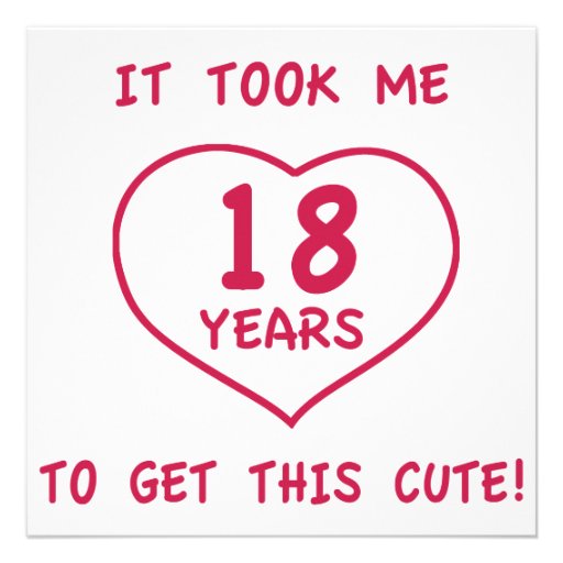 Funny 18th Birthday Gifts (Heart) 5.25