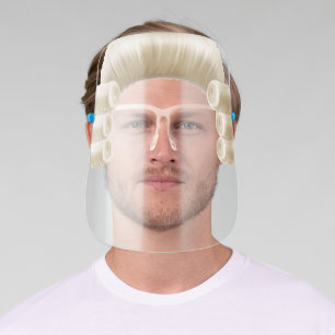 Funny 18th Century Style Wig Face Shield