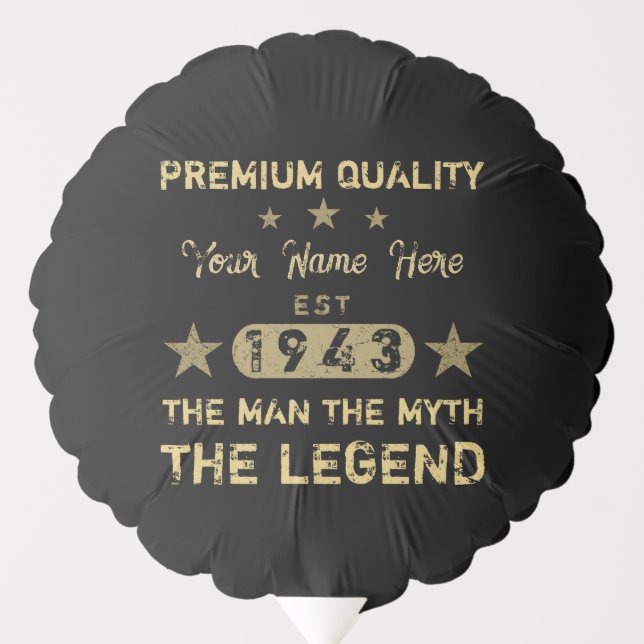 Funny 1943 Birthday Man Myth Legend Balloon (Front)